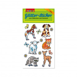 Glitter-Sticker Tierbabys