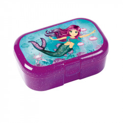 TapirElla Glitzer Mini Lunchbox, Meerjungfrau Coralie
