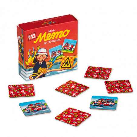 Mini-Memo Spiel Feuerwehr im Display