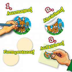 Ausmalsticker-Set Waldtiere, 8-tlg.