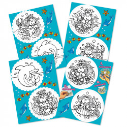 Ausmalsticker-Set Nixe Sina Seestern, 8-tlg.