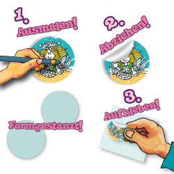 Ausmalsticker-Set Nixe Sina Seestern, 8-tlg.