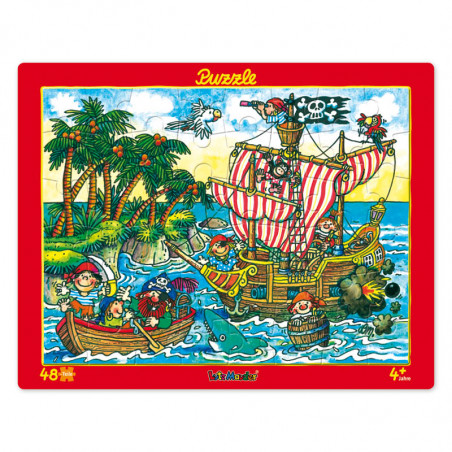 Puzzle, 48-tlg., 36X28 cm, Piraten