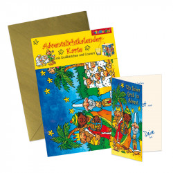 Adventslichtkalender-Karte Krippe