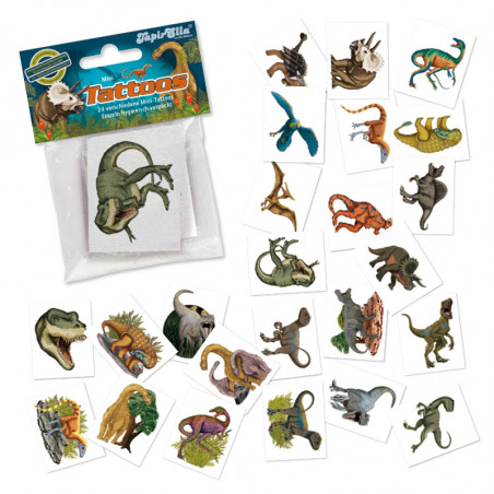 TapirElla Mini-Tattoo-Set, Dinosaurier 24-tlg.