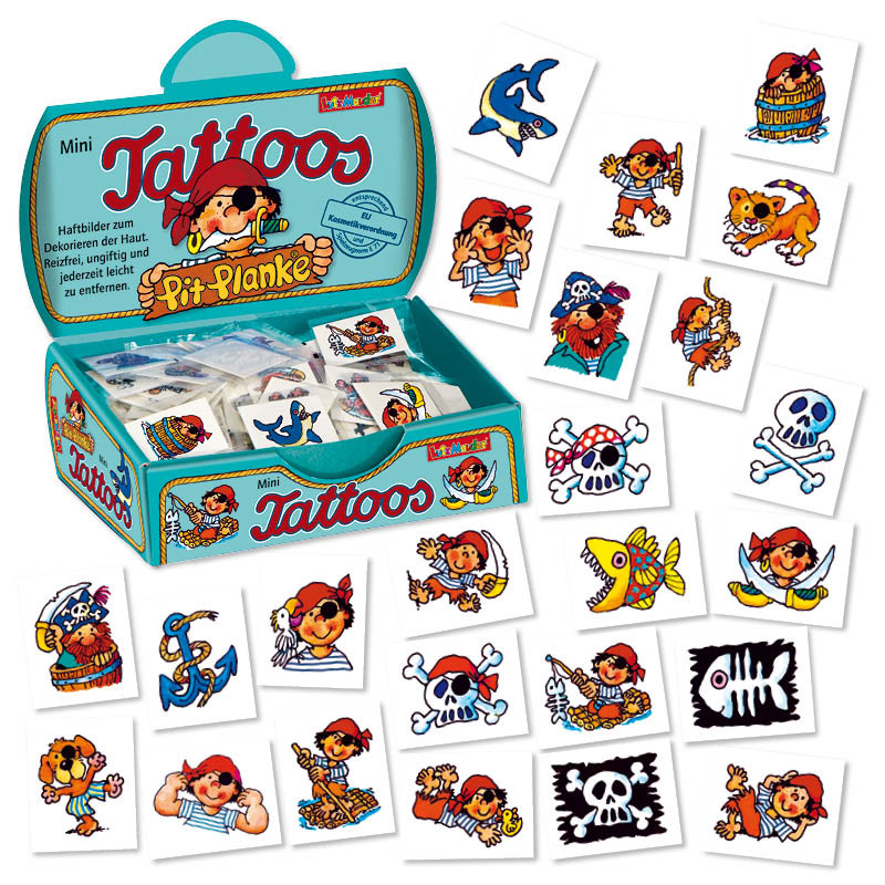 Mini-Tattoo-Set Piraten, 240-tlg