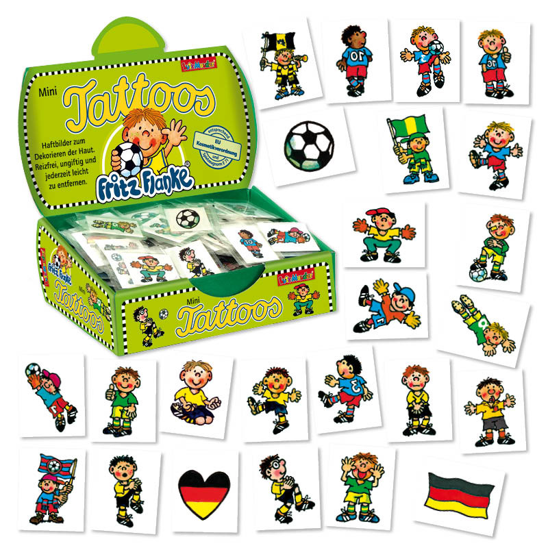 Mini-Tattoo-Set Fußball, 240-tlg