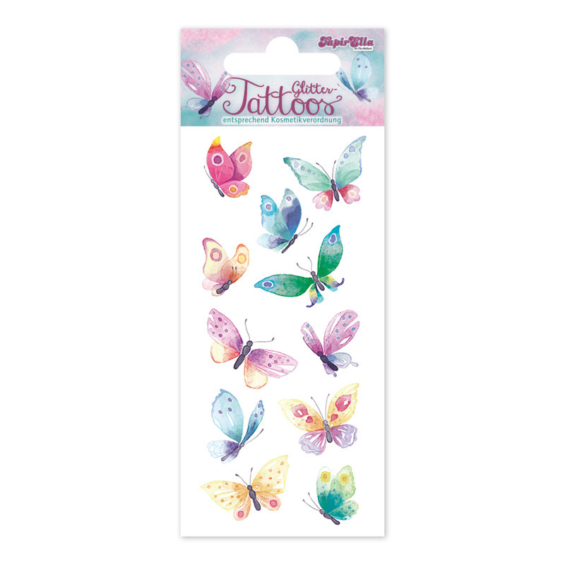 TapirElla Glitter-Tattoo Schmetterlinge