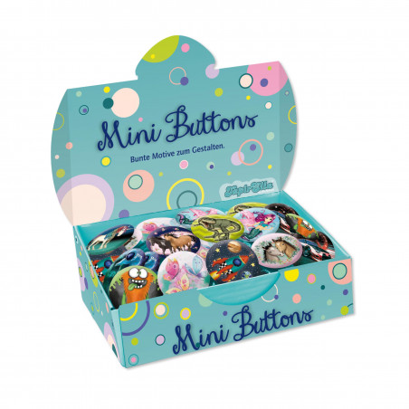 TapiElla Mini-Button-Set, 10 Motive a 6 Stück