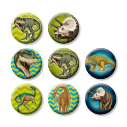 TapirElla Mini-Button-Set Dinosaurier, 8 tlg.