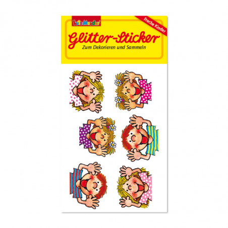 Glitter-Sticker Freche Kinder