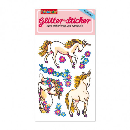 Glitter-Sticker Einhorn