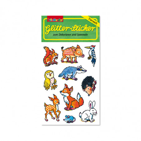 Glitter-Sticker Waldtiere 2