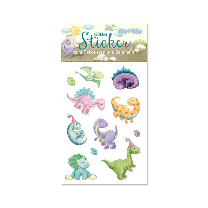 TapirElla Glitter-Sticker, Dinosaurier 2