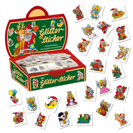 Mini-Glitter-Sticker-Set 2. Weihnachten, 240-tlg