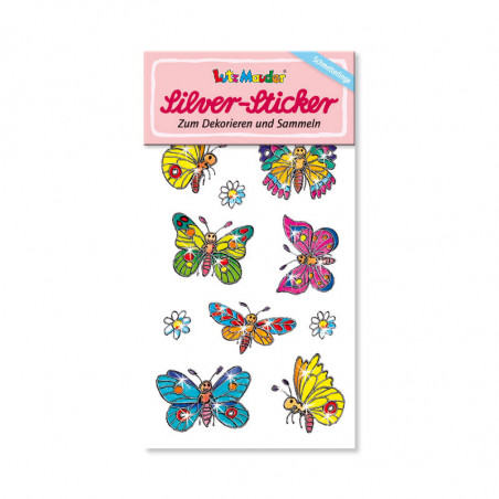 Silver Sticker Schmetterlinge