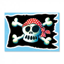 Fensterbild A4 Piratenflagge