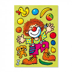Fensterbild A4 Clown