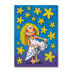 Glitzer-Fensterbild A4 Sterntaler