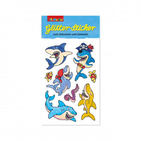 Glitter-Sticker Haie 2