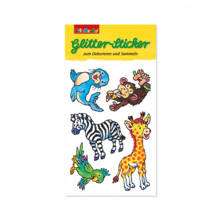 Glitter-Sticker Zootiere 4
