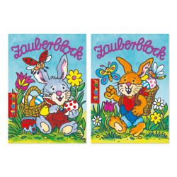 Zauberblock Display Ostern, A6, 2 Motive je 20 Stück