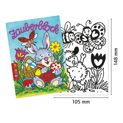 Zauberblock Display Ostern, A6, 2 Motive je 20 Stück
