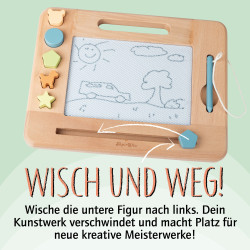 TapirElla Zaubermaltafel aus Holz Blau