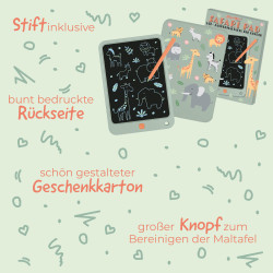 TapirElla Safari-Pad, LCD Zaubermaltafel für Kinder