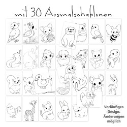 TapirElla Mini LCD Malbuch Tierchen