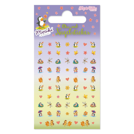 TapirElla Ohr- und Nagel Sticker, Mooki and Friends