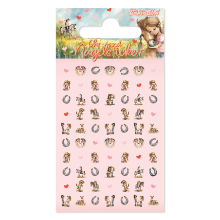 TapirElla Ohr- und Nagel Sticker, Pferdemädchen