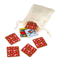 Mini-Memo Spiel Feuerwehr im Jutebeutel