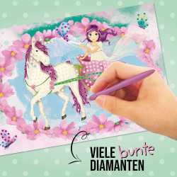 TapirElla Diamantbilder im Display, Einhorn und Elfe
