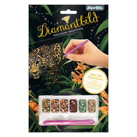 TapirElla Diamantbilder im Display, Leopard