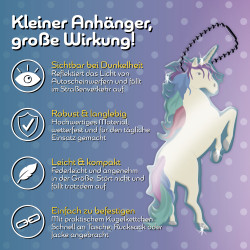 TapirElla Reflektoranhänger, Einhorn Lunabelle