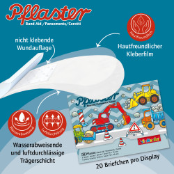 Pflasterbriefchen Baustellenfahrzeuge
