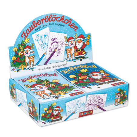 Zauberblock Display Weihnachten, A6, 2 Motive je 20 Stück