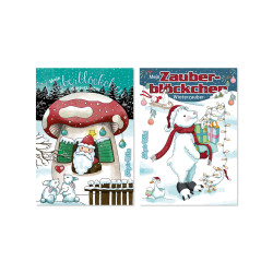 TapirElla Zauberblock Display Weihnachten, A6, 2 Motive je 20 Stück