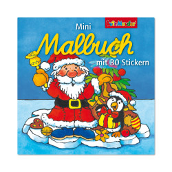 Mini-Malbücher mit Stickern im Display, Weihnachten