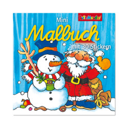 Mini-Malbücher mit Stickern im Display, Weihnachten