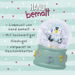 TapirElla Schneekugeln im Display, Winterzauber Pinguin